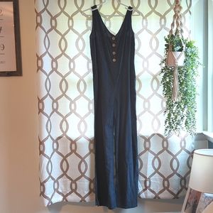 Bailey's Blossoms Blue Pin Stripe Jumpsuit